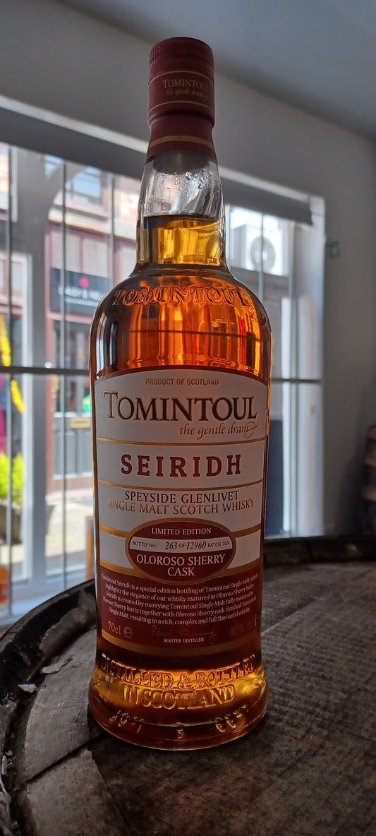 Tomintoul Seiridh Limited edition Oloroso Sherry Cask