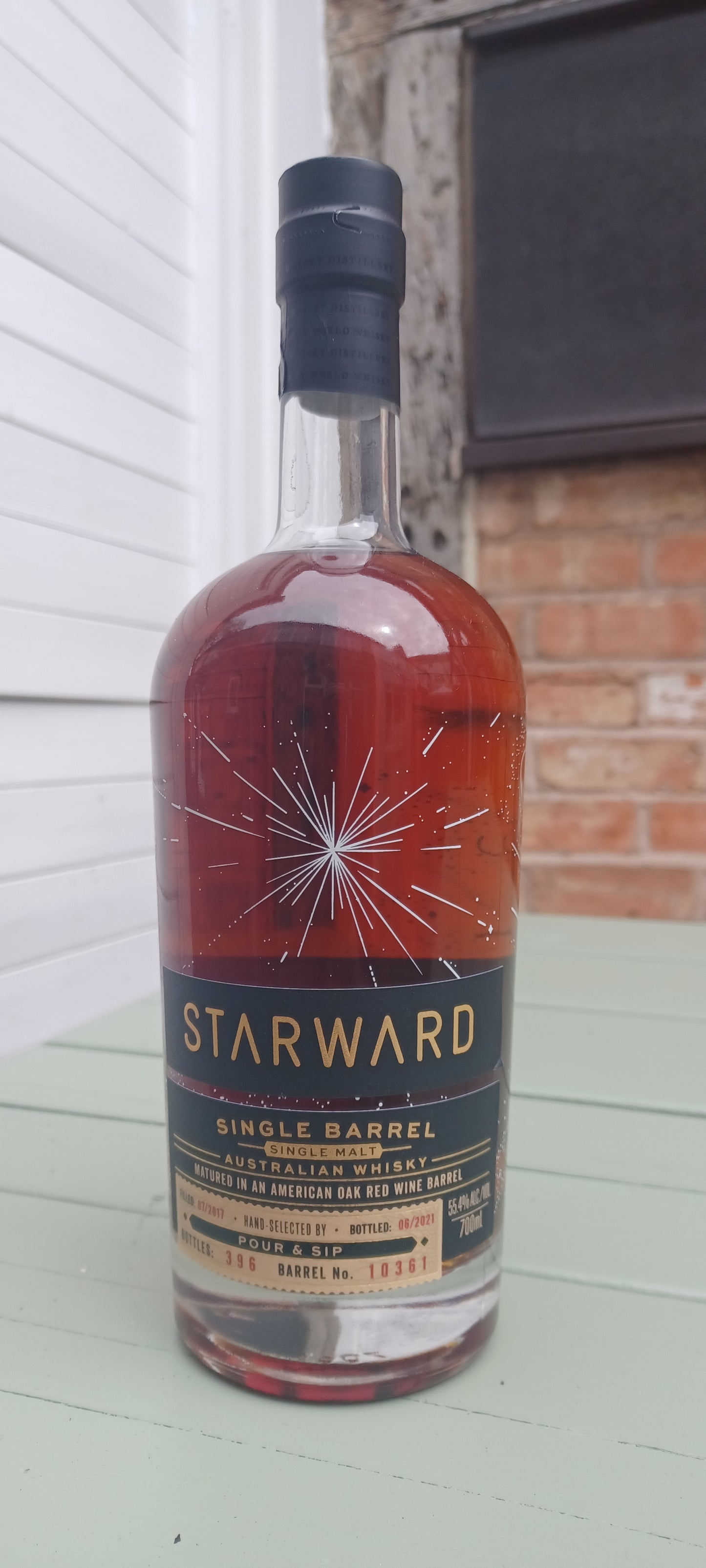 Starward. Australian Single Malt, Single Barrel whisky. 55.4% abv