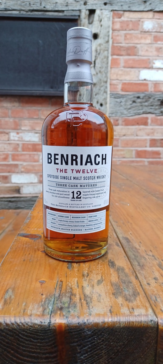 Benriach 12 year old Speyside Single Malt whisky.