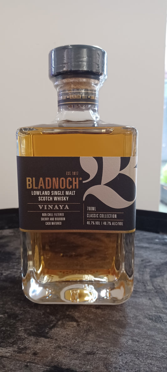 Bladnoch Vinaya, Lowland Single Malt Scotch Whisky.