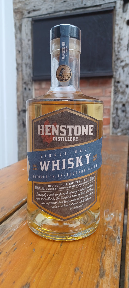 Henstone Single Malt English Whisky. Ex-Bourbon Cask