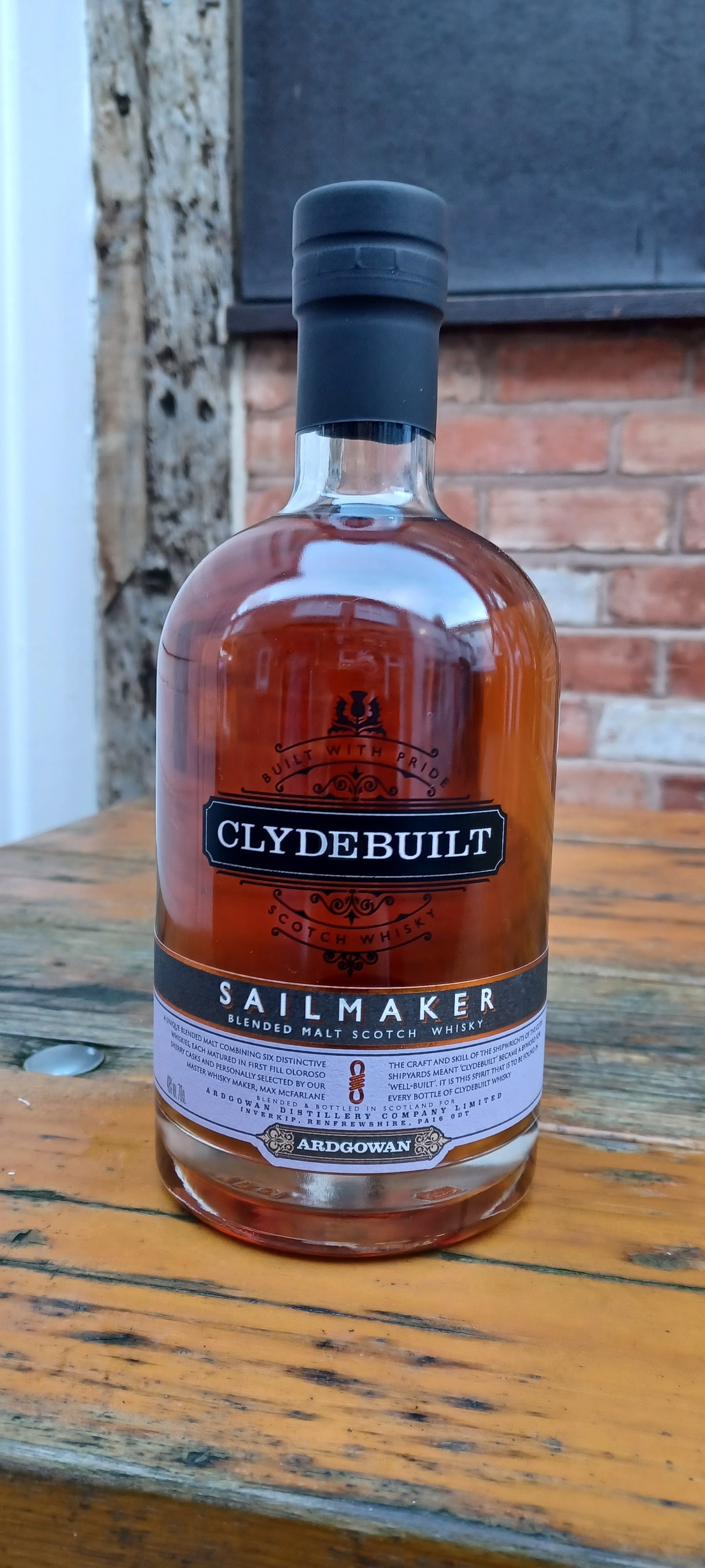 Clydebuilt Sailmaker. Blended Malt Whisky.