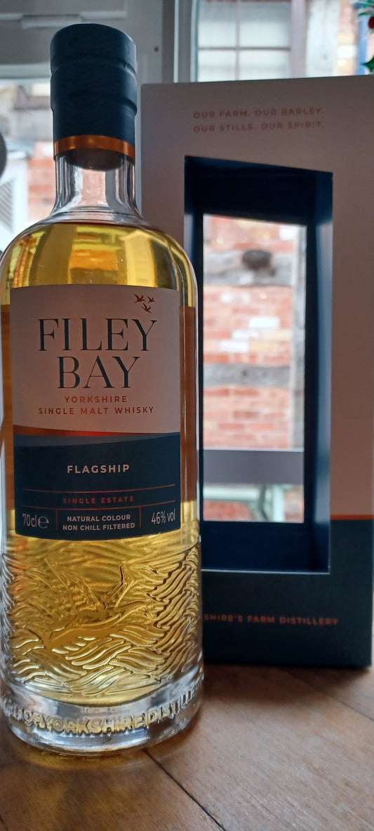 Spirit of Yorkshire. Filey Bay. Flagship. Single Malt whisky. 70cl. 46%abv