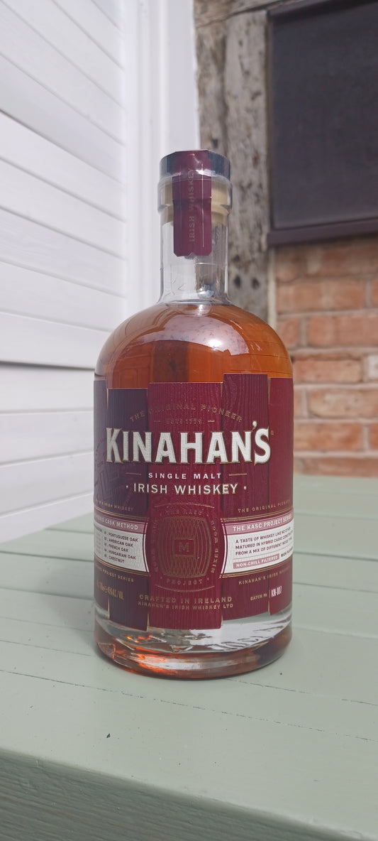 Kinahans Single Malt Irish Whiskey. The Kasc M Project Series 45% abv