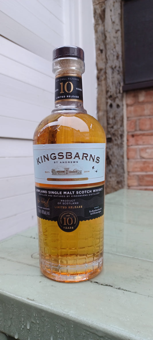 Kingsbarns 10 year old, Lowland Single Malt. 46% abv