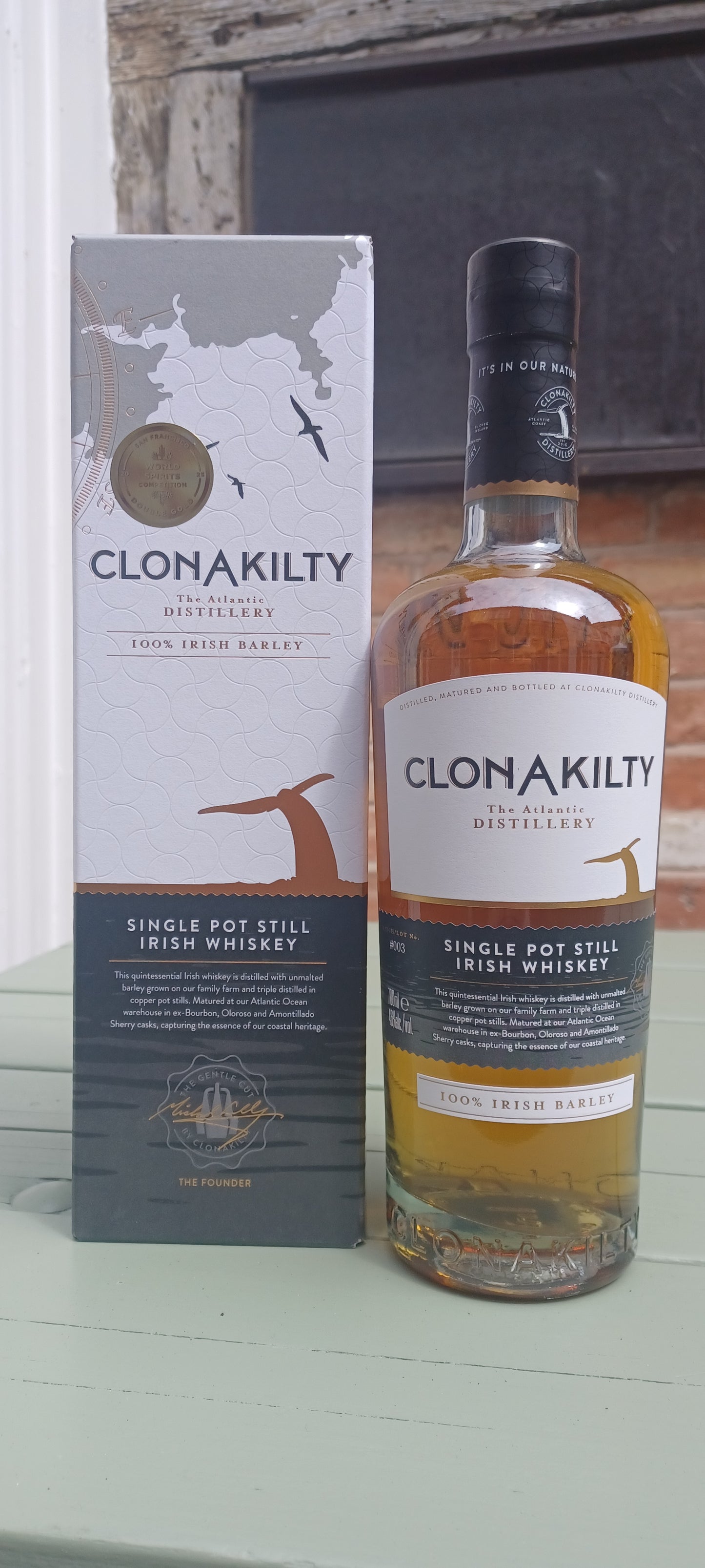 Clonakilty Single pot still Irish Whiskey. 46% abv