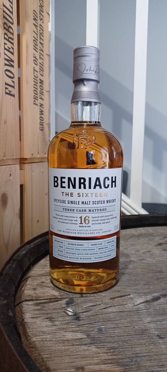 Benriach 16yr. Three Cask matured. 43% abv.